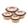 SELVEL FLORENCE CASSEROLE 4PC SET PEACH (1000/1500/2000/3000 ML)