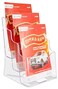 Generic Menu Holder File Shelf 3 Layers Transparent Acrylic A5 Brochure Display Stand Desktop And Wall A4 Display Stand
