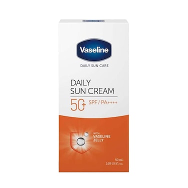 كريم فازلين اليومي للشمس بمعامل حماية 50 مع فازلين جيلي 50 مل
