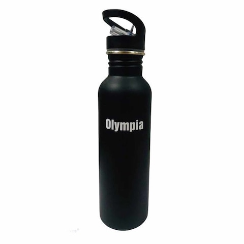 Olympia Stainless Steel Water Bottle Black 750ml