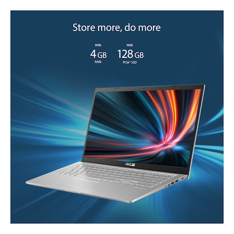 ASUS X515MA-BR912WS Laptop 15.6-Inch Display Intel Celeron N4020 Processor 4GB RAM 128GB SSD Intel UHD Graphics Windows 11 English/Arabic Keyboard Transparent Silver