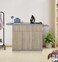 Towness 3 Door Ironing Board Cabinet With Drawers- Beige