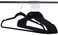 Red Dot Gift 50-Pack Black Non-Slip Velvet Hangers 44.5cm With 360 Degree Rotatable Hook - Durable &amp; Slim - Non Slip Hangers For Coat Hangers - Pant Hangers (Black, 50)
