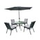 Bistro Garden Set 4 Chairs (No Installation/ No Umbrella Base)