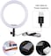 Dimmable 10-Inch LED Ring Light With Tripod Stand White/Black