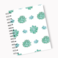 Loud Universe Spiral Notebook Eucalyptus Flower Pattern Hard Cover Notebook with Premium High Quality Paper A5 Size