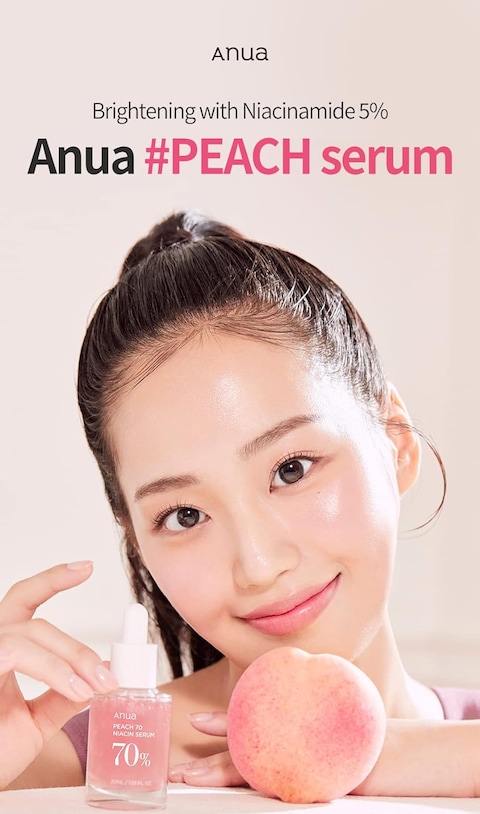 Anua Peach 70% Niacinamide Serum Brightening Hydrating Face Serum Hyperpigmentation Treatment Reducing Melanine Daily Clean Beauty, 29.87 Milliliters