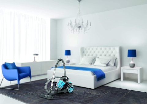 Black+Decker 1800W Bagless Cyclonic Canister Vacuum Cleaner with 6 Stage Filtration, Multi Color - VM2080-B5