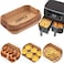Generic Air Fryer 100 Pcs Rectangular Paper Liners Disposable For Dual Air Fryer With 2 Baskets 8 Qt/7 Liter And above, 8.6x5.5 Inches Parchment Paper Rectangle