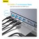Baseus Gen2 11 in 1 USB C Hub, 3 USB 3.0, 4K@30Hz HDMI, 100W Type C, 1000Mbps Gigabit Ethernet, TF/SD Card Reader, 3.5mm Audio for Laptops, Phones etc