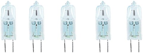 Osram Home Decorative High Quality and Durable Clear HALOGEN Light Bulb 64441-50W 12V GY6.35 (Pack of 5) - White