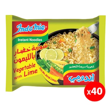 اندومي شعيرية بالخضروات واليمون 70 جرام × 40