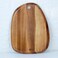 BILLI Pebble Shaped Acacia Cutting Board, Serving Board, 33x24 cm (Natural Acacia) Made in Thailand