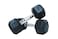 HARLEY FITNESS 30.00KG PREMIUM GUNIUNE RUBBER COATED BOUNCING HEX DUMBBELL - PAIR