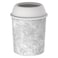 Cosmoplast Ceramic Round Dustbin Grey And White 10L