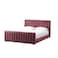 In House Martos Velvet Bed Frame - Single - 200x90 cm - Dark Pink