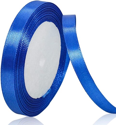 Cobalt Blue Satin Ribbon, 12mm x 25yd Fabric Polyester Ribbon for Gift Wrapping, Party Favors, Wedding Decorations, Bow Making, Bouquets, Sewing Projects &amp; Craft Supplies