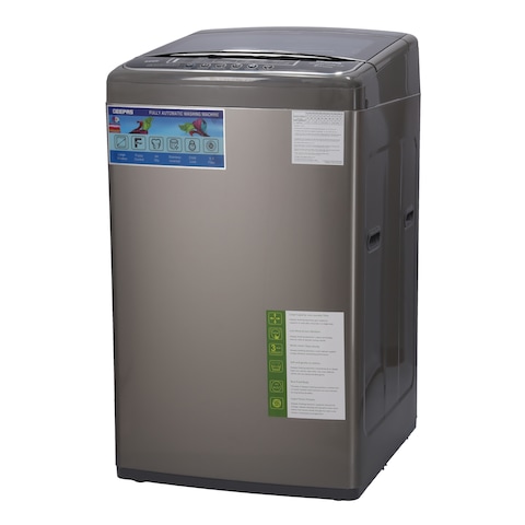 Geepas 7kg 800rpm Fully Automatic Top Load Washing Machine Grey GFWM7800LCQ, 1 Year warranty