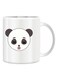 Giftex Funny Face Design With Panda Mug White/Black/Grey 11Ounce
