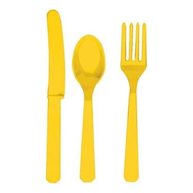 Amscan 24 Knives Yellow Sunshine