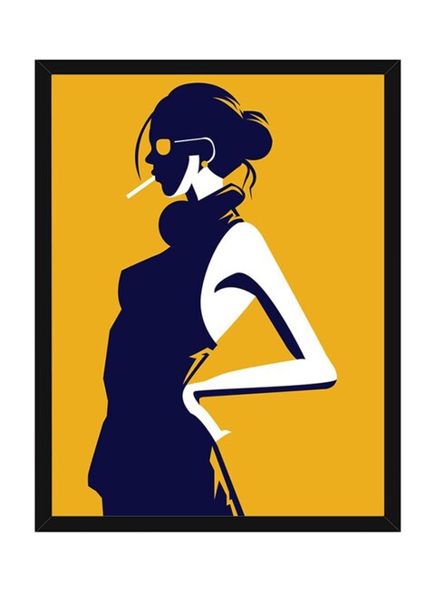 Spoil Your Wall Pop Art Wall Poster With Frame Yellow/Black/White 40x55cm