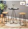 LANNY Luxury Nordic Solid Wood Iron Frame Bar Chair High Stool-F1