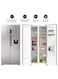 Nikai Side By Side, Double Door Refrigerator, 750L Gross and 410L Net Capacity, Energy Efficient Inverter Compressor, Steel Finish Body, NRF750SBSD5, Silver