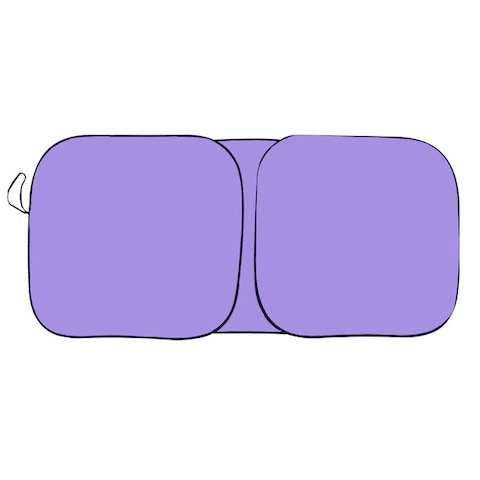 Beige Windshield Sunshade for Car - UV Protection and Heat Shield