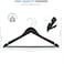 Zober High Grade Wooden Suit Hangers With Non Slip Pants Bar Smooth Finish Solid Wood 360 Degress Swivel Hook Precisely Cut Notches 20 Pack