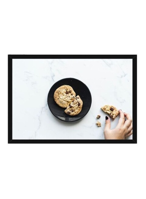 Spoil Your Wall Cookie Poster With Frame White/Black/Beige 55x40cm