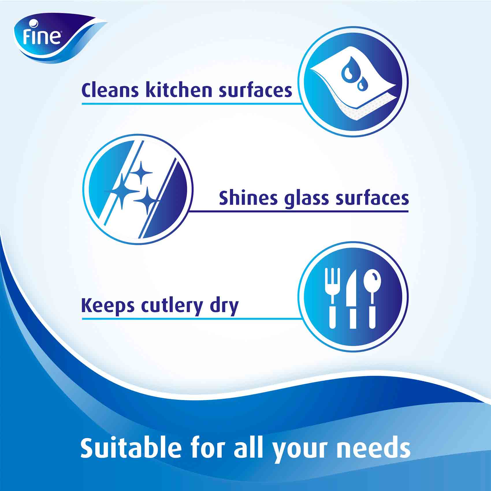 Fine Kitchen Super Towel 110 Sheet 2 Ply 2 Rolls product thumbnail 5