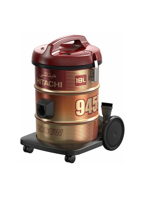 Hitachi Electric Cleaning Vacuum Cleaner, 18L, 2000W, CV-945F SS220 WR, Red