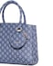 AMICA Hera Multiple Compartment Medium Sized Handbag in Monogram Print with Detachable Coin Pouch and Detachable Shoulder Strap - Blue