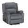 In House Velvet Rocking &amp; Rotating Recliner Chair - Grey - AB02