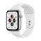 Apple Watch SE GPS + Cellular 44 mm Silver Aluminium Case With White Sport Band