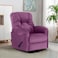American Polo Velvet Rocking &amp; Rotating Recliner Chair - Light Purple - American Polo