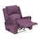 In House Velvet Rocking &amp; Rotating Recliner Chair - Light Purple - NZ120