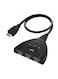 Generic - 3-Port HDMI Splitter Pigtail Adapter Cable Black