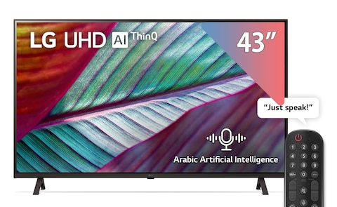 تليفزيون إل جي 43 بوصة 4K فائق الدقة سمارت بريسيفر مدمج - 43UR78006LL