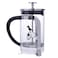 Biggdesign French Press Coffee and Tea Maker Borosilicate Glass Coffee Press Stainless Steel Filter Durable and Heat Resistant Silver (600 ml 20 oz)