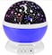 Romantic Rotating Star Moon Sky Rotation Night Projector Light Lamp Purple, Blue,