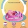 Lovely Baby Foldable Kids Walker BW04 with Adjustable Height, Musical Toys, Rotating Wheels, Comfortable &amp; Safe Activity Walker for Toddlers, Small Infant Boy Girl 6-18 months - Pink
