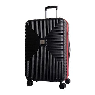 هاي لاند دوراين شنطة سفر بعجلات دوارة - 69 سم - أسود / أحمر