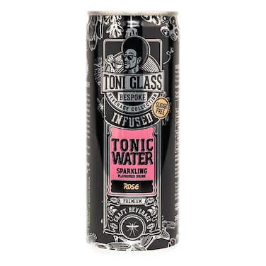 Toni Glass Rose Tonic Water Sparkling Flavoured Drink 250Ml