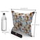Square Reposa Floral Print Jute & Cotton Fabric Cushion Cover