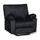 In House Velvet Rocking &amp; Rotating Recliner Chair - Dark Grey - H1