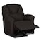 American Polo Linen Rocking Recliner Chair - Dark Brown - American Polo