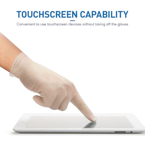 Generic-Industrial PVC Gloves Disposable Latex Free Powder Free Touchscreen Gloves for Cooking Restaurant Bakery