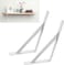 AL ARQAM Heavy Duty One Pair Shelf Brackets 9" x 12" , Floating Shelves Tripod Triangle Shelf L Brackets, 90 Degree Angle Wall Mounted Shelf Supporter Bracket Frame
