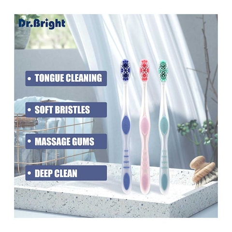 DR.Bright Toothbrush with Tongue Cleanser - Soft